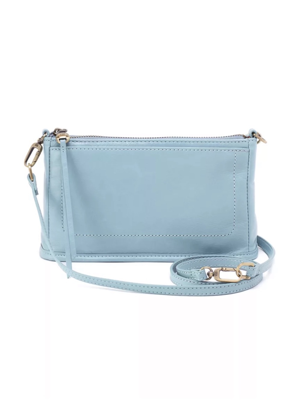 HOBO Cadence Crossbody Leather Bag w/ Adjustable Clip Strap Turquoise - Picture 10 of 10